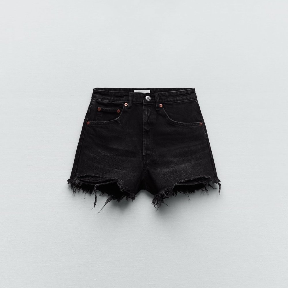 Zara High-Rise Denim Shorts